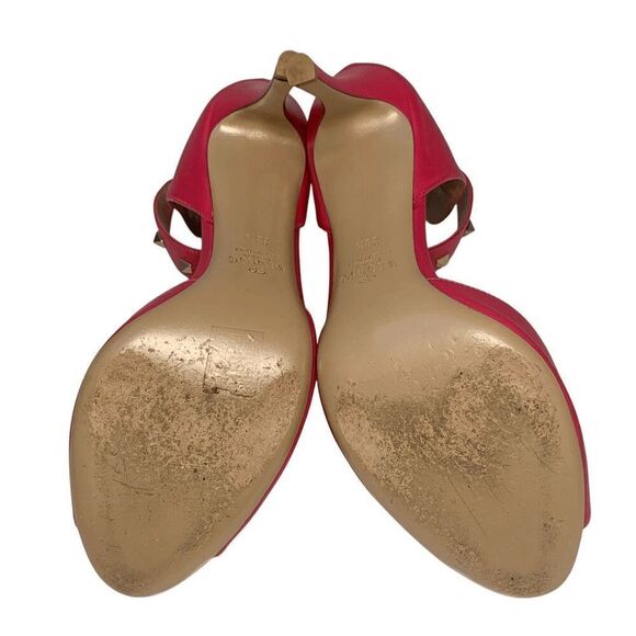 Valentino Garavani Leather Rockstud Ankle Strap Heels EU 38.5 US 8.5 Pink Pumps - Picture 11 of 11